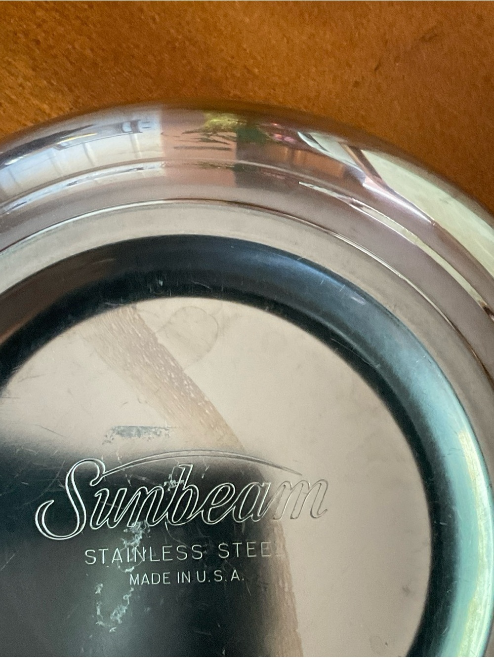 Vtg Sunbeam Mixmaster Replacement Stainless Steel Mixing Bowl, 9” - Picture 7 of 8